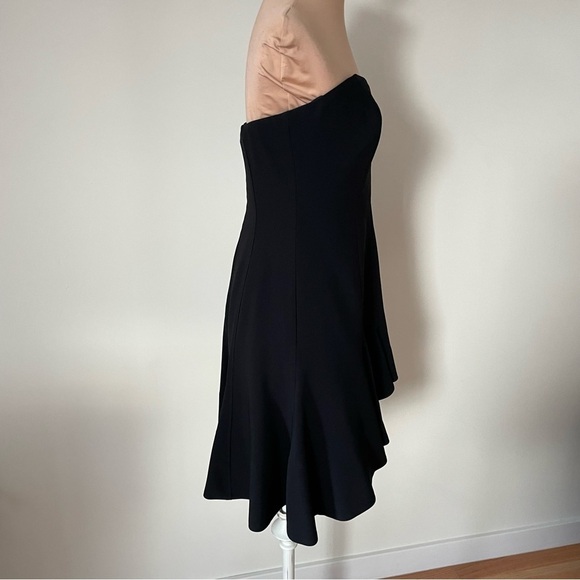 Cinq à Sept Devon Strapless Sweatheart Black High Low Skater Mini Dress EUC Sz 6 - Picture 6 of 11